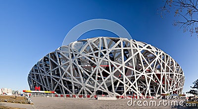 Panoramic of the Beijing National Stadium