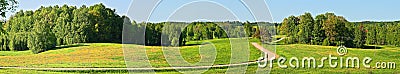 Panoramic landscape with country road.