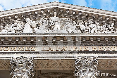 Pantheon facade in Paris