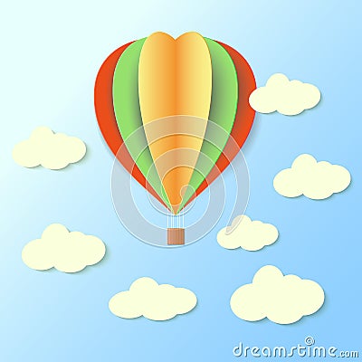 Paper baloon in sky