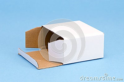 Paper box on azure background