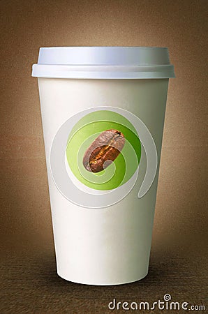 Paper cup for coffee with logo