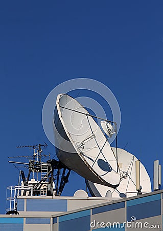 Parabolic antenna satellite communications