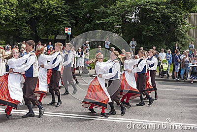 Parade of Estonian national song festival in Talli