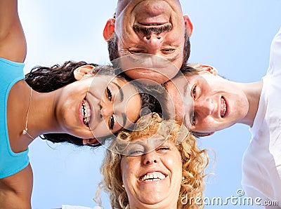 Parents with kids having fun outdoors