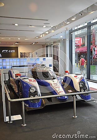 Paris,august 20-Toyota Sport car in Showroom in Paris