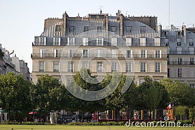 Paris classical apartment building