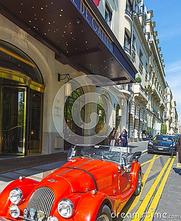 Paris Hotel red sports car