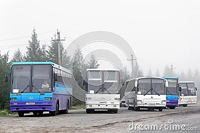 Parking of the interurban coaches