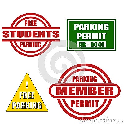 parking stickers permit customizable members student