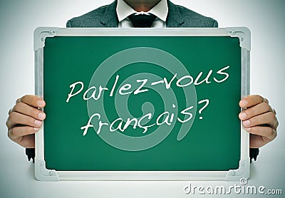 Parlez-vous francais? do you speak french? written in french