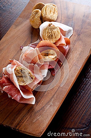 Parma Ham And Dried Fig Stock Photos - Ima