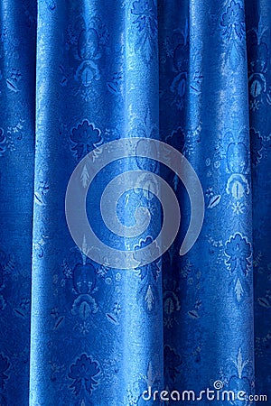 Part of blue curtain