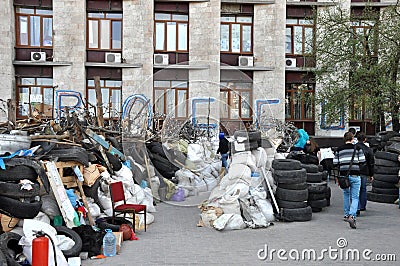 Passageways between the barricades