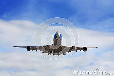 Passenger aircraft in flight