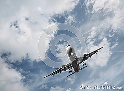 Passenger airplane taking off