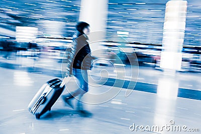 Passenger in the Beijing airport