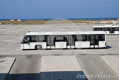 Passenger bus at the airport