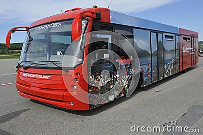 Passenger Bus at Airport Zurich, Switzerland