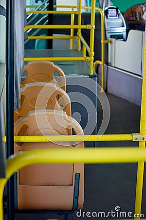 Passenger inside a bus