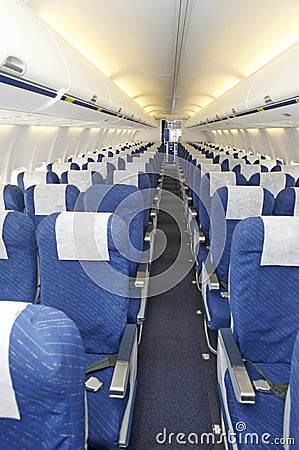 Passenger seats in airplane