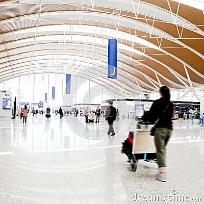 Passenger in the Shanghai airport