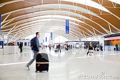 Passenger in the Shanghai airport