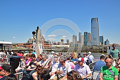 Passengers on Cruise Leaving Liberty State Park