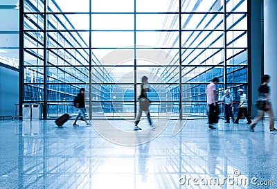 Passengers in Shanghai Pudong Airport