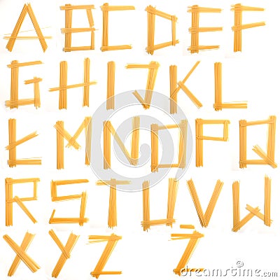 Pasta letter font