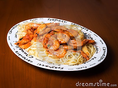 Pasta with shrimps