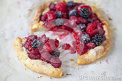 Pastry with summer berries