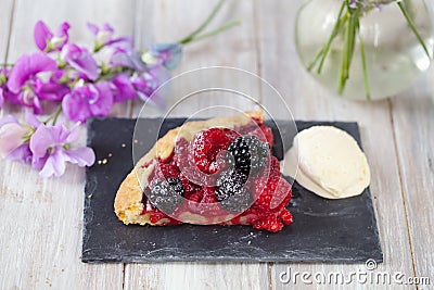 Pastry with summer berries