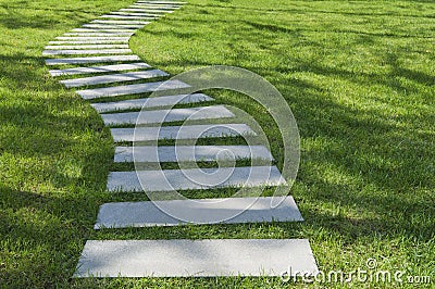 A path on the grass