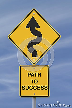 Path to Success Road Sign
