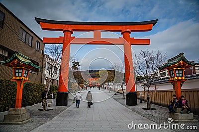 Pathway Up The Mountain To The Kyoto Gates, Japan