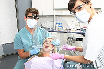 Patient in dental office