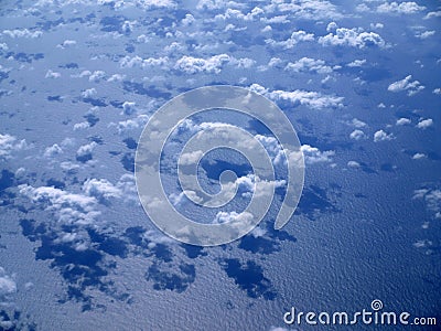 Pattern clouds over the ocean