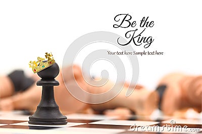 A Pawn Winner Standing Crowned As King