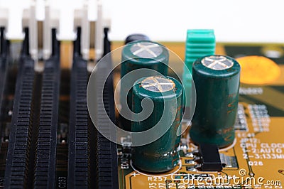 PC Mainboard with leaking capacitors