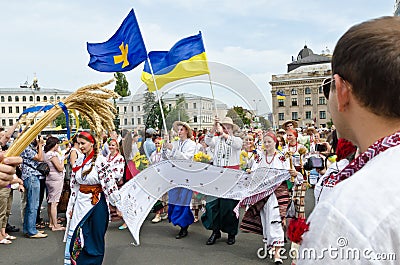 Peaceful parade of the Ukrainian embroideries