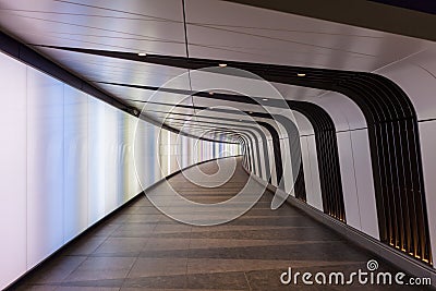 Pedestrian tunnel with integrated light-wall opens at King’s Cross