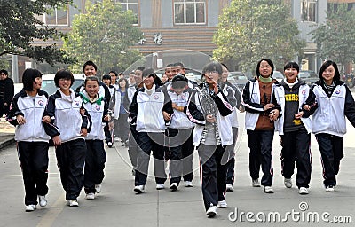 Pengzhou, China: Teenage High School Students