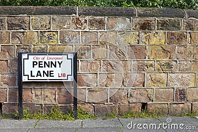Penny Lane in Liverpool
