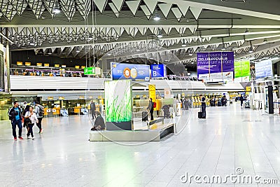 People at the Airport in the evening