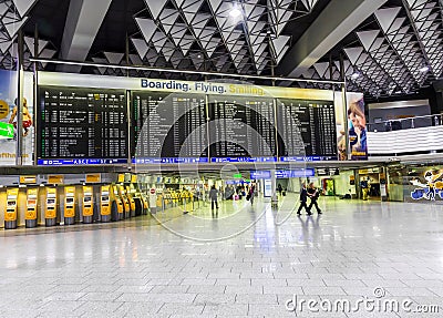 People at the Airport in the evening