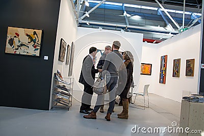 People in an art fair