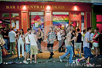 People Celebrating in Gay Bars, Paris