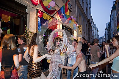 People Celebrating in Gay Bars, Paris