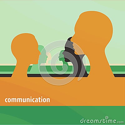 People communication and social media concept art.